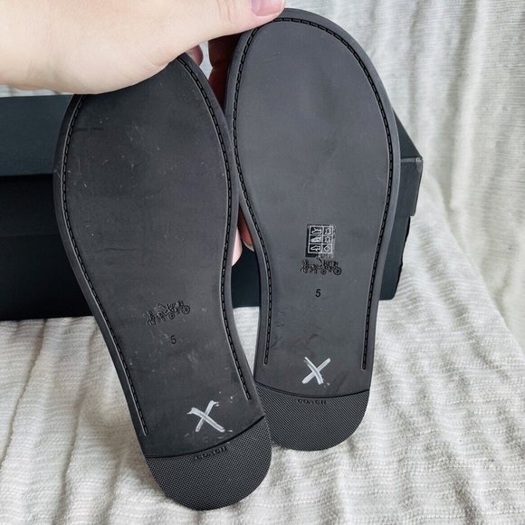 NIB Coach Peony Suede Slide Sandals w/ Tea Rose Rivets G2091 - Size 5B - Picture 7 of 8